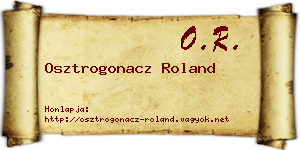 Osztrogonacz Roland névjegykártya